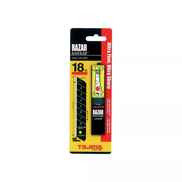 Wkłady do noża 18mm Razar czarne opakowanie 10 sztuk 
