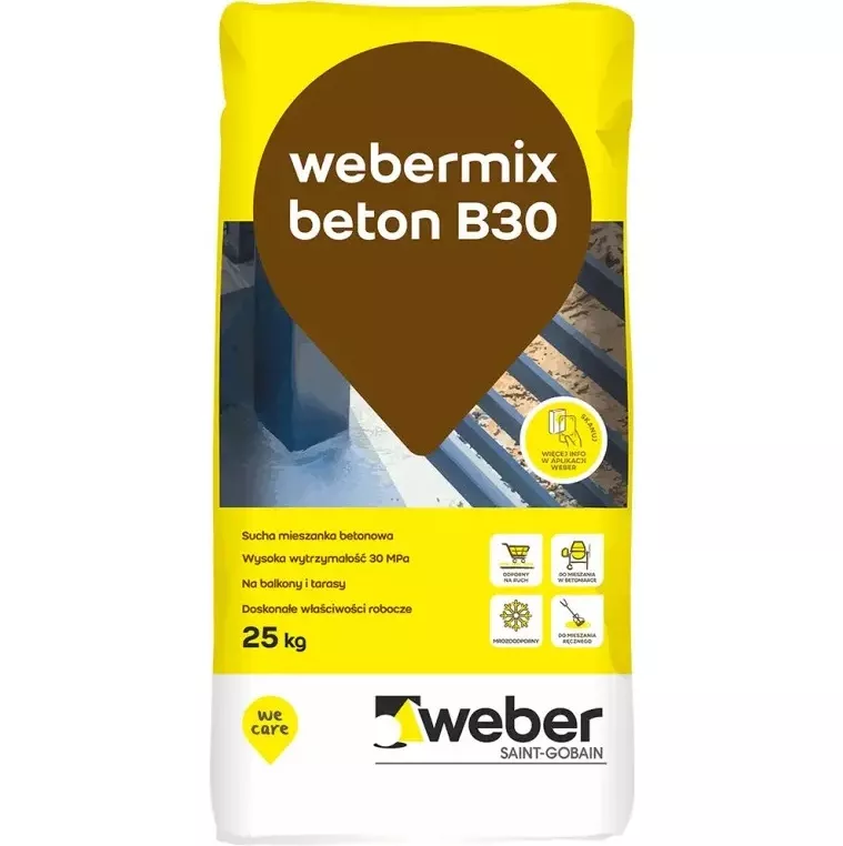 Wylewka betonowa B30 25kg Webermix 