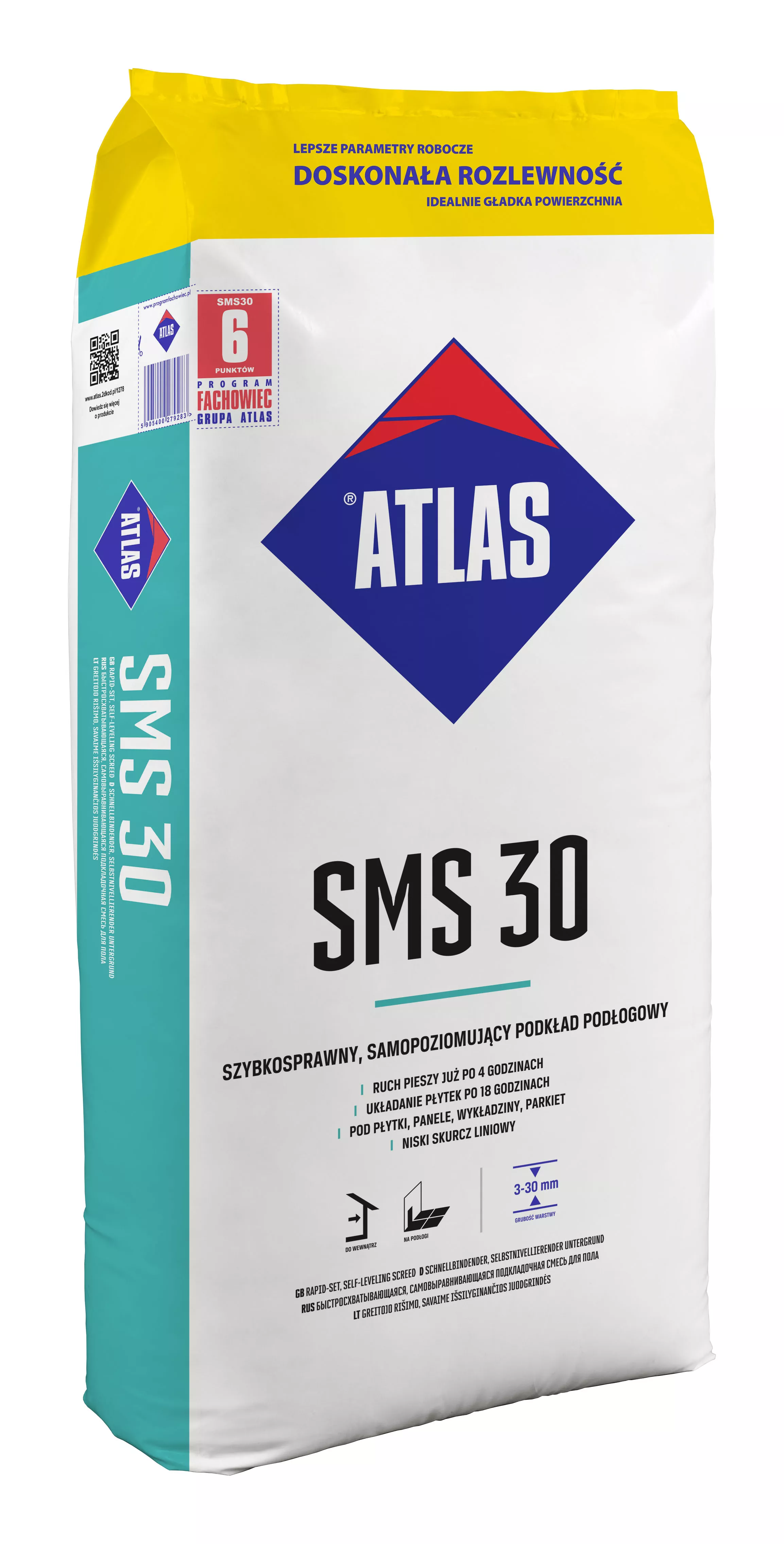 Wylewka samopoziomująca SMS 30 - 25 kg Atlas
