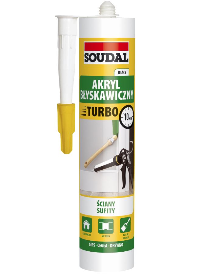 Akryl błyskawiczny Turbo 280 ml biały SOUDAL