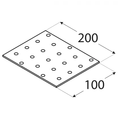 Płytka perforowana 100 x 200 mm PP12