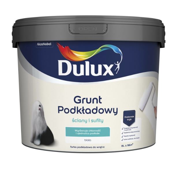 Grunt podkładowy 8 l biały Dulux