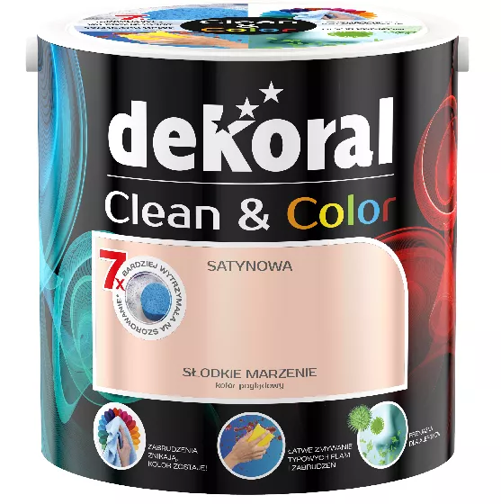Farba lateksowa CLEAN&COLOR 2,5l słodkie marzenie Dekoral