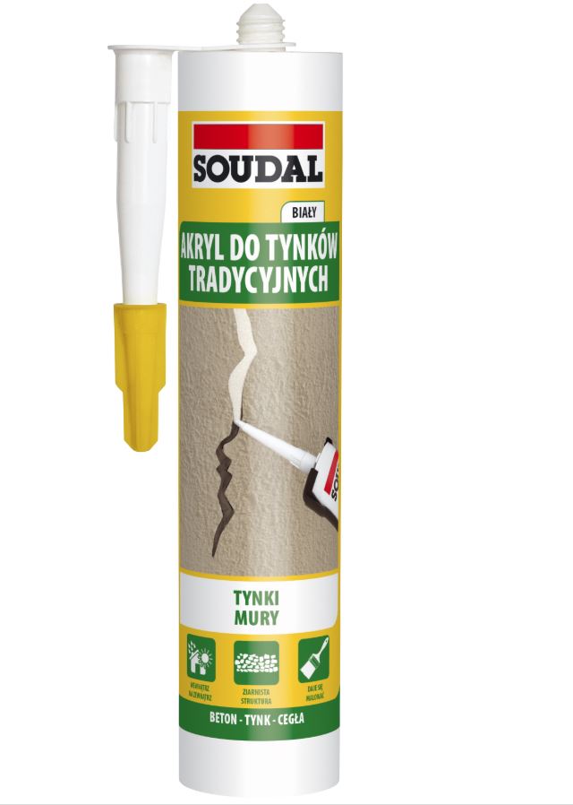 Soudal Akryl do tynków 280 ml biały