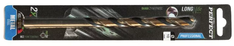 Wiertło do metalu HSS 8 mm  1szt - blister  HSS  8x165 mm Stalco Perfect