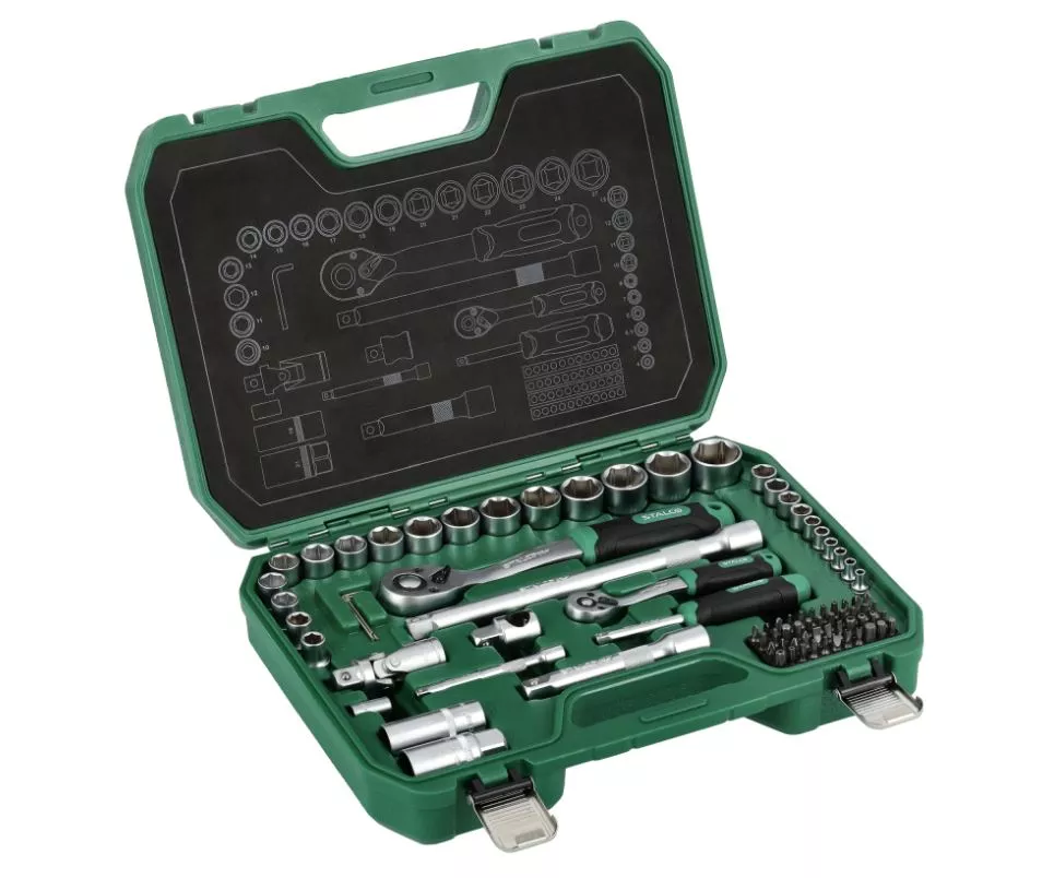 Zestaw kluczy nasadowych BMC 84 el. 1/2"-1/4" Stalco
