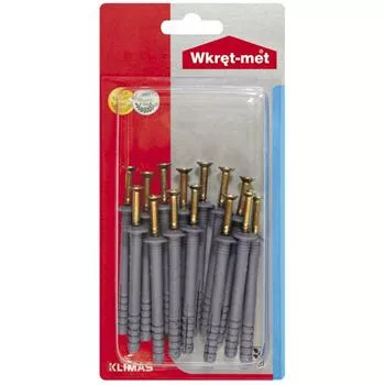 Kołek rozporowy z kołnierzem 6 x 40 mm szybki montaż BLISTER