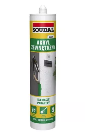 Akryl zewnętrzny Soudal biały 280 ml