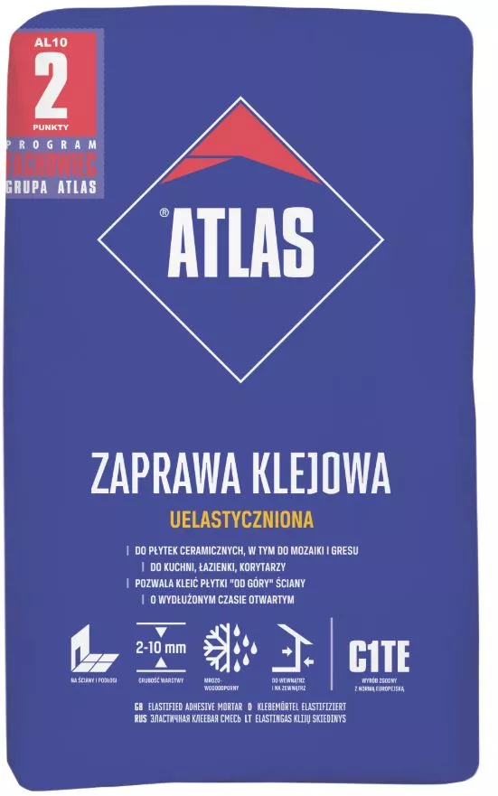 Klej do płytek uelastyczniony Atlas 10 kg