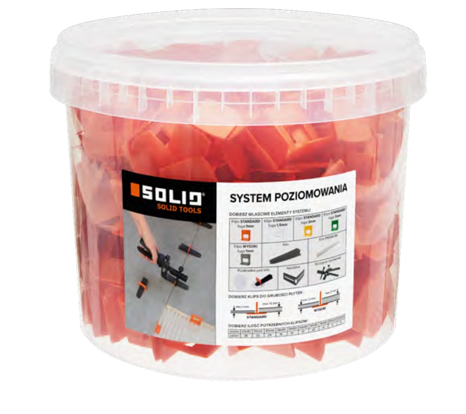 System poziomowania płytek, klipsy 1.5 mm 400+40 szt