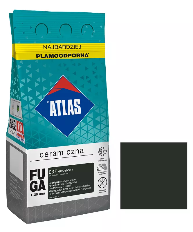 Atlas fuga ceramiczna kolor grafit 037 5 kg 