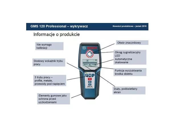 Detektor GMS 120 wykrywacz metali Bosch Professional