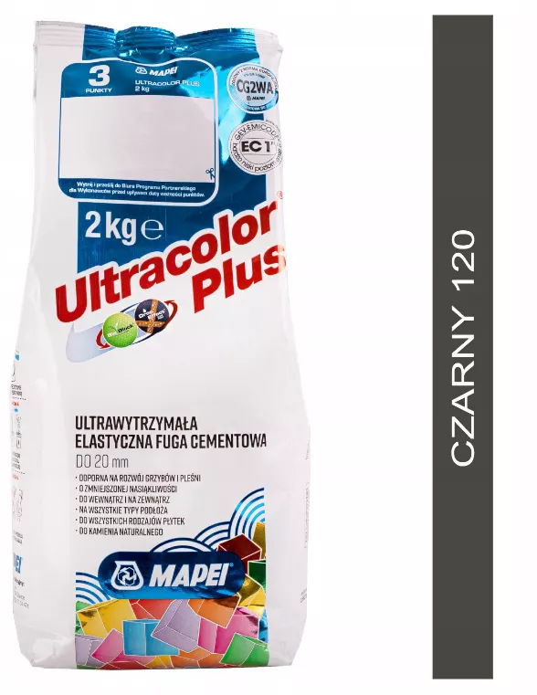 Fuga Ultracolor Plus 120 Czarny 2kg Mapei