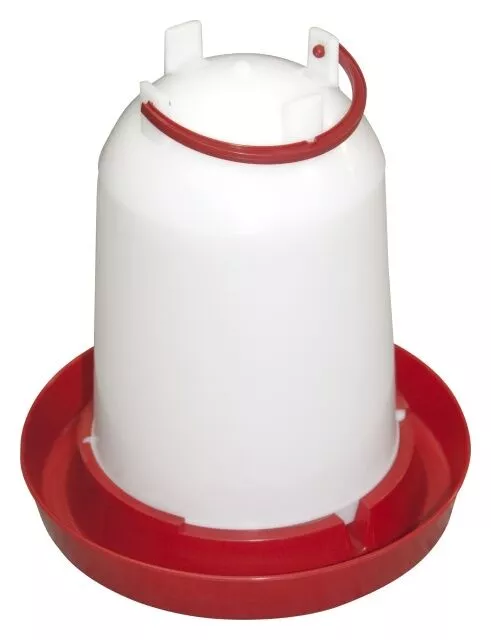 Poidło dla drobiu 12l mleczno-czerwone 