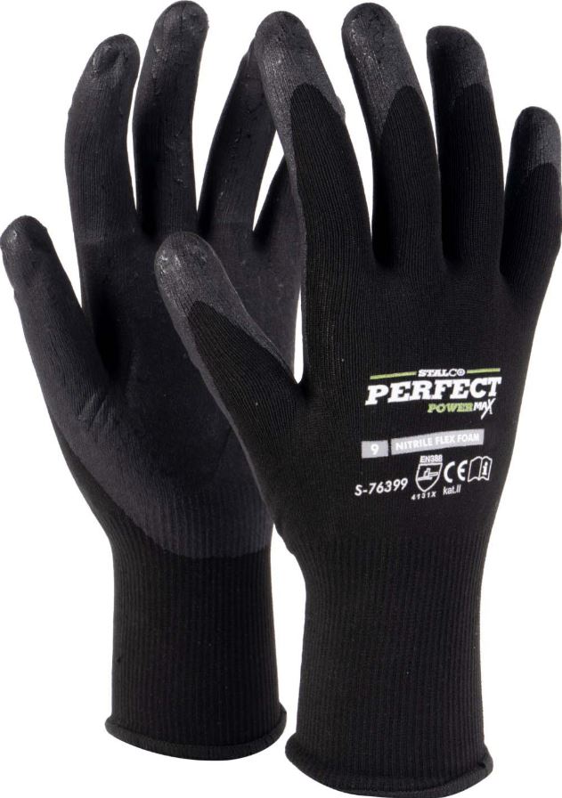 Rękawice nylonowe nitrile flex foam 9 STALCO