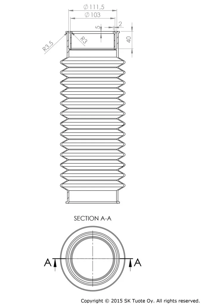 Rura typu flex do wentylacji sanitarnej fi 110