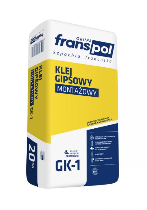 Klej gipsowy GK-1 20 kg Franspol