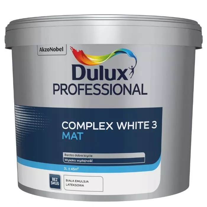 Emulsja Dulux Professional complex white 3 mat 9l