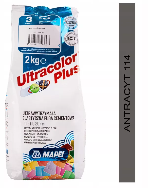 Fuga Ultracolor Plus 114 Antracyt 2 kg Mapei