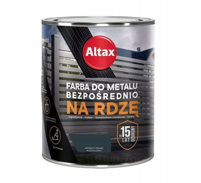 Farba do metalu 0,75 antracyt półmat Altax