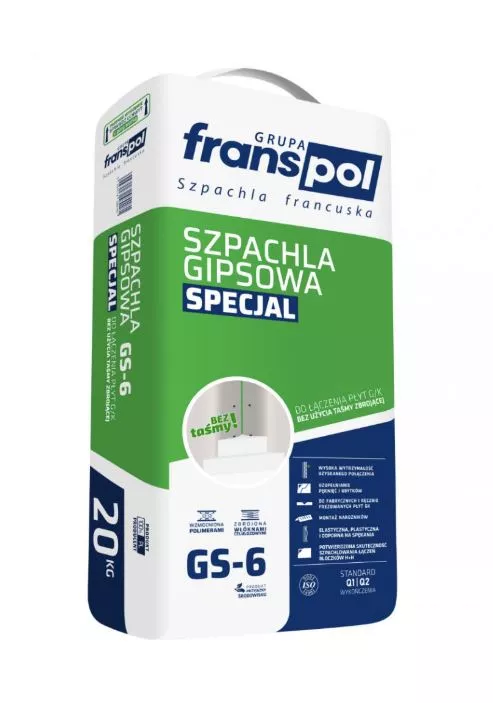 Szpachla gipsowa GS-6 bez taśmy 20 kg FRANS-POL