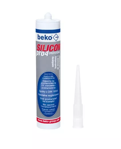 Silikon PRO 4 popielaty jasny 310ml BEKO