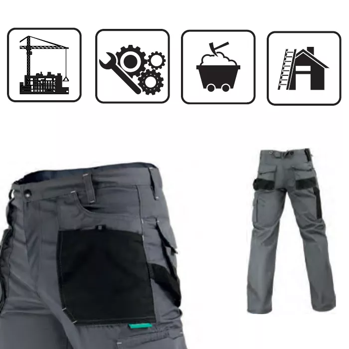 Spodnie robocze Basic Line szare rozmiar XL