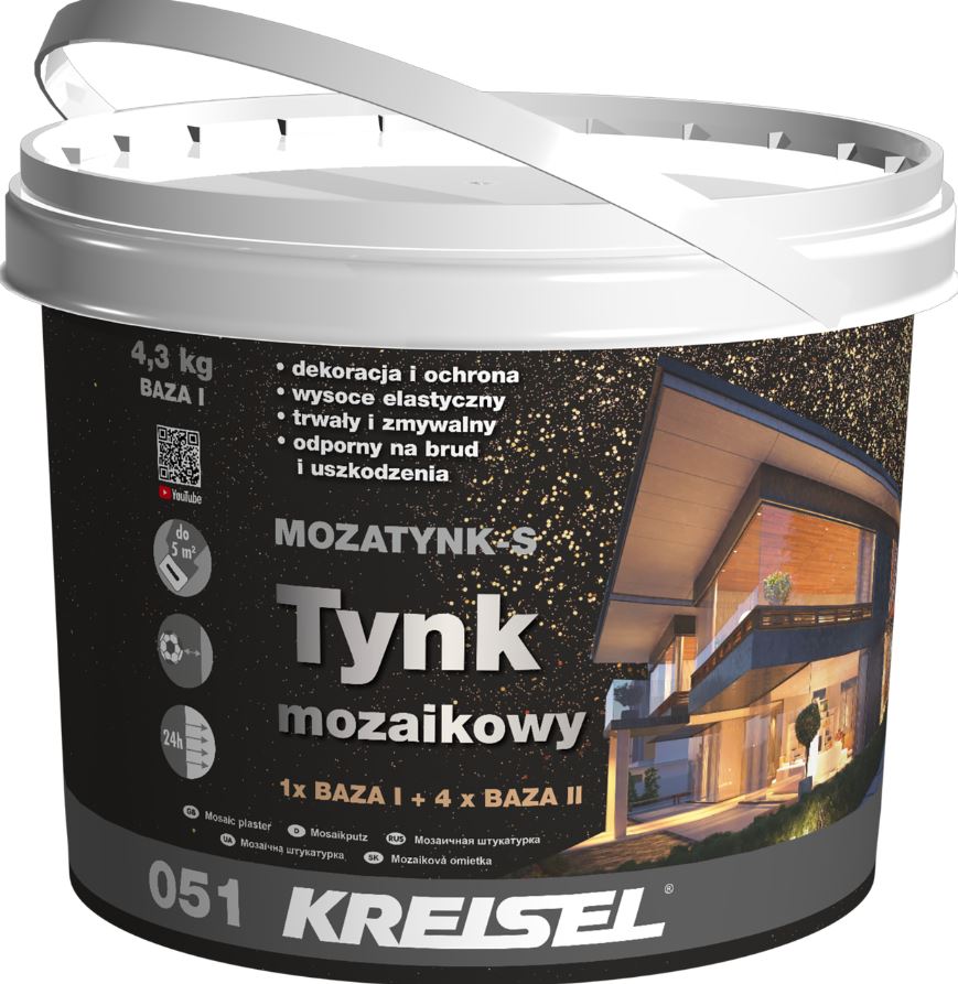 Tynk mozaikowy Mozatynk-S 051 4,3 kg KREISEL