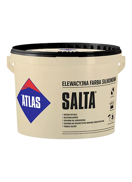 Farba elewacyjna silikonowa Atlas Salta baza biała 10 l