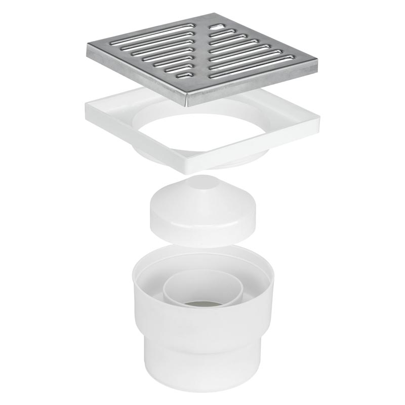 Kratka ściekowa pionowa 100 mm ruszt nierdzewny