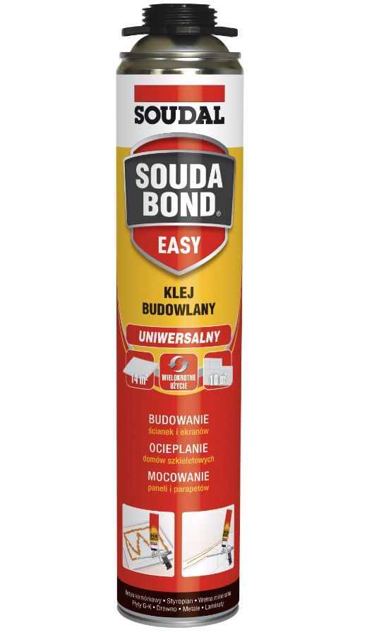 Klej Budowlany Soudabond Easy Gun 750 Ml - SOUDAL - Mocne I Trwałe Klejenie